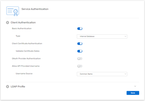 client certificate authentication